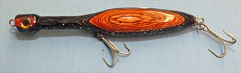 Fishing Lure - 7"  - Black & Tan Hardwoods - Only $21.99 - Lure #125